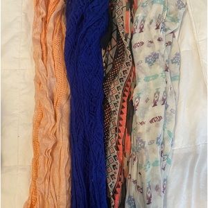 4 infinity scarves. Worn maybe once, perfect condition